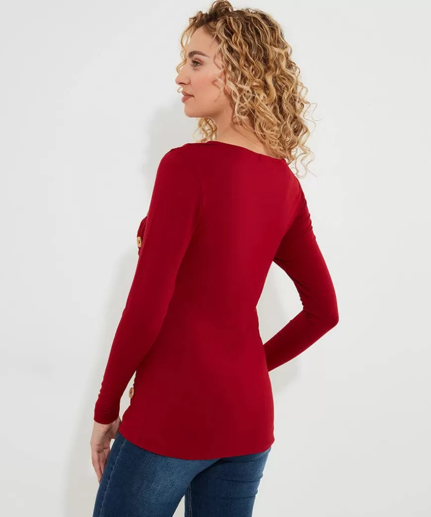 Women Joe Browns Tops, Tunics & Blouses*Betsey Button Detail Jersey Top