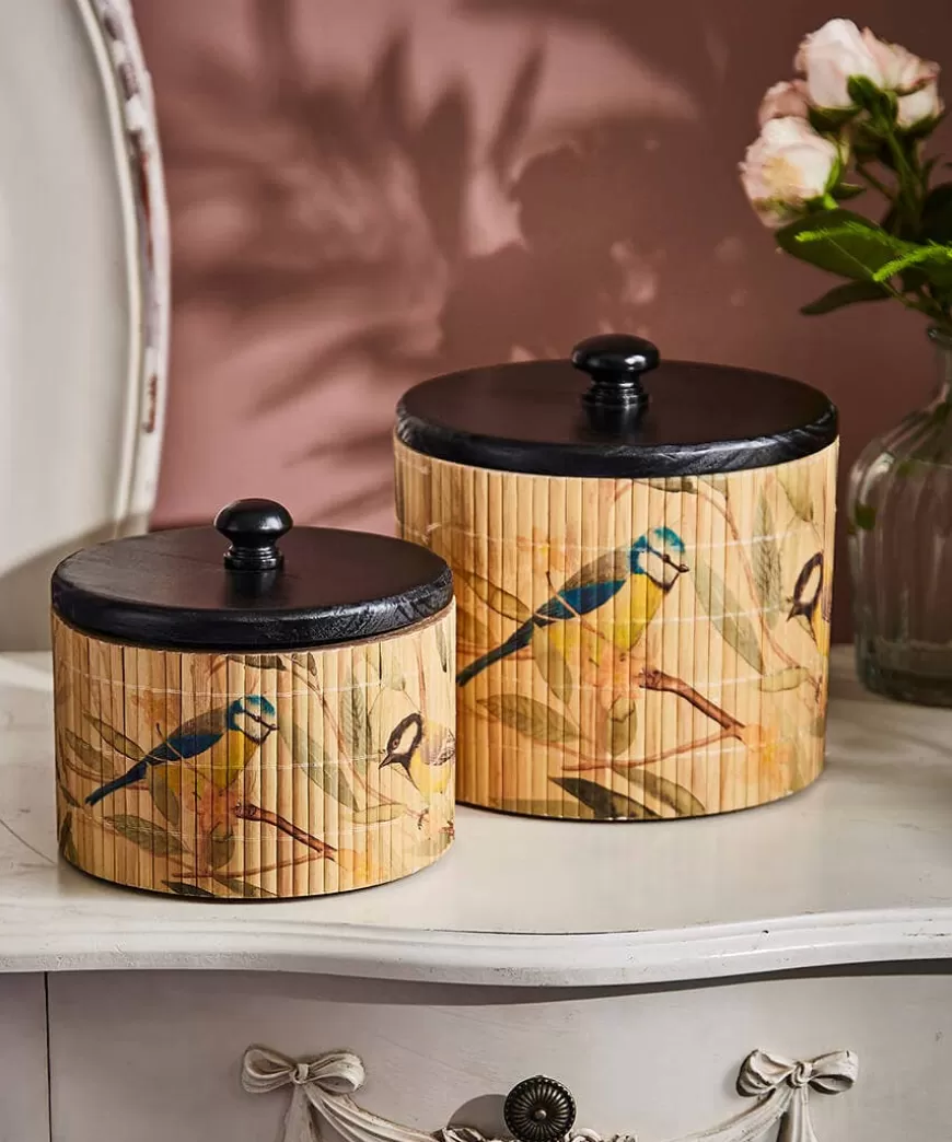 Joe Browns Home Accessories | Animal Décor*Blissful British Birds Bamboo Storage Jars