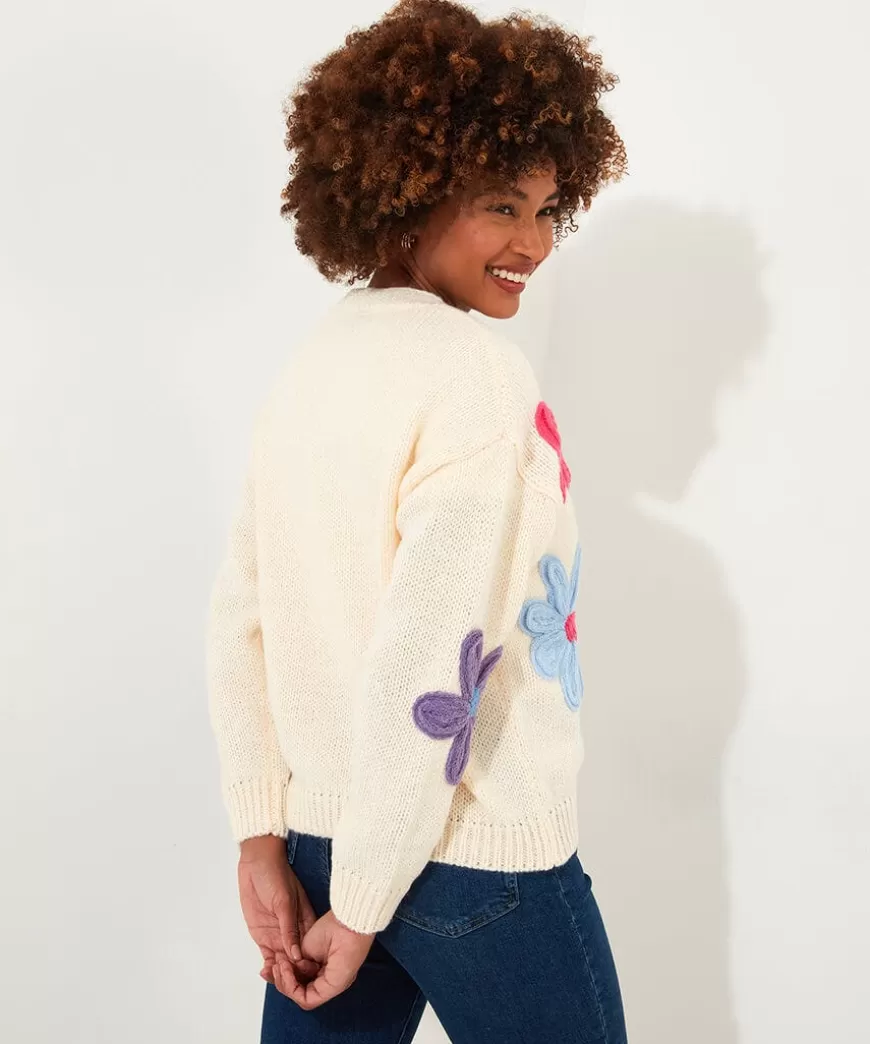 Women Joe Browns Gifts | Knitwear & Cardigans*Freya Floral Applique Cardigan
