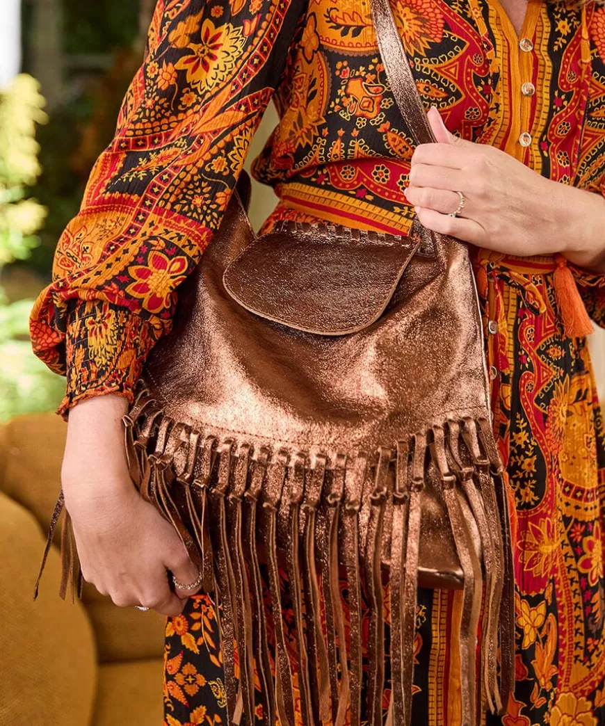 Women Joe Browns Matching Shoes & Bags | Gifts*Jaipur Shimmer Leather Tassel Bag