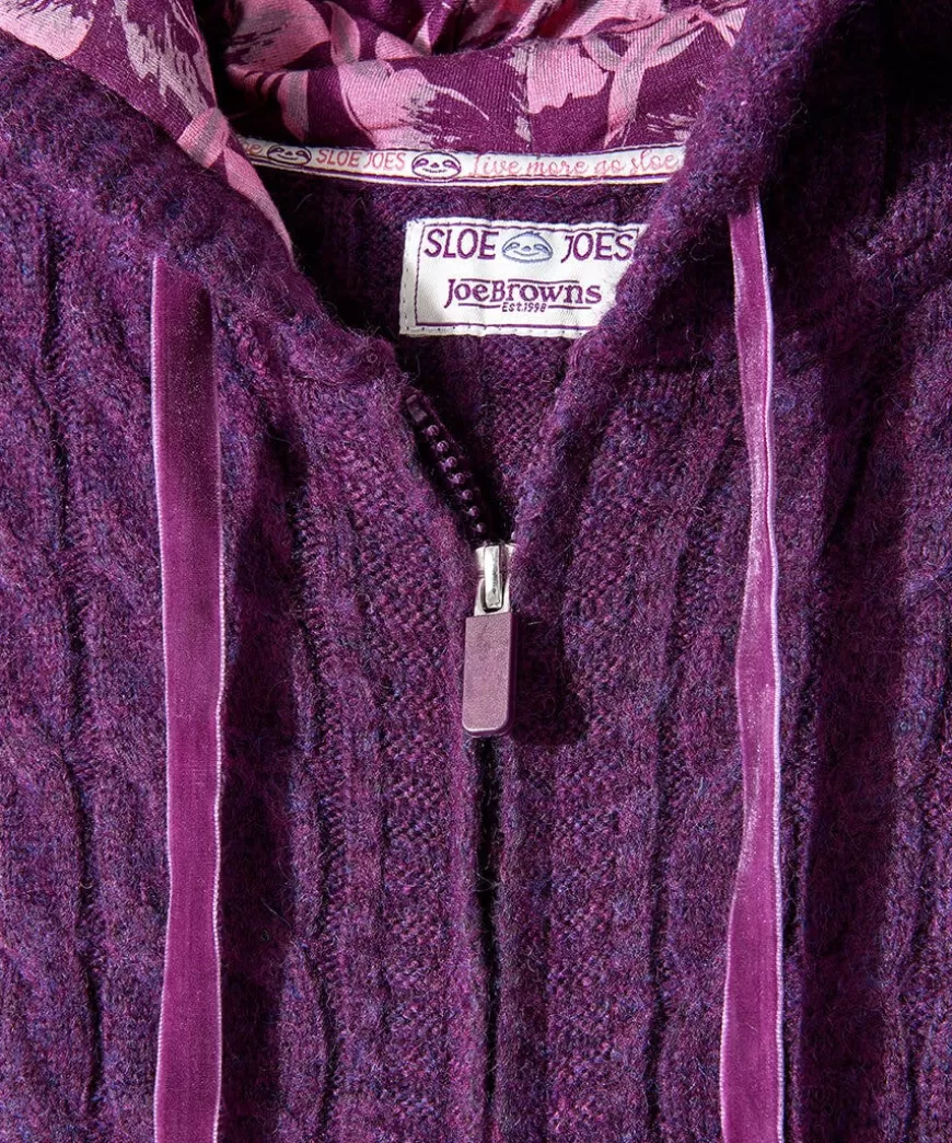Women Joe Browns Women's Clothing | Loungewear & Pyjamas*Sloe Joes Knitted Cable Zip Up Cardigan
