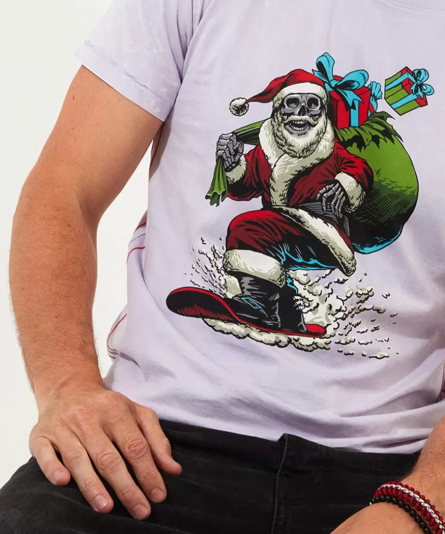 Joe Browns Men's Clothing | Novelty Gifts*Snow Boarding Santa Tee