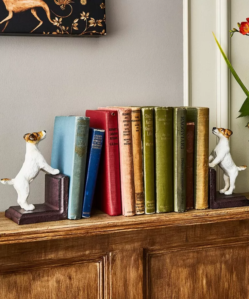 Joe Browns Home Accessories | Animal Décor*Terrific Terrier Pair Of Cast Iron Antique Bookends